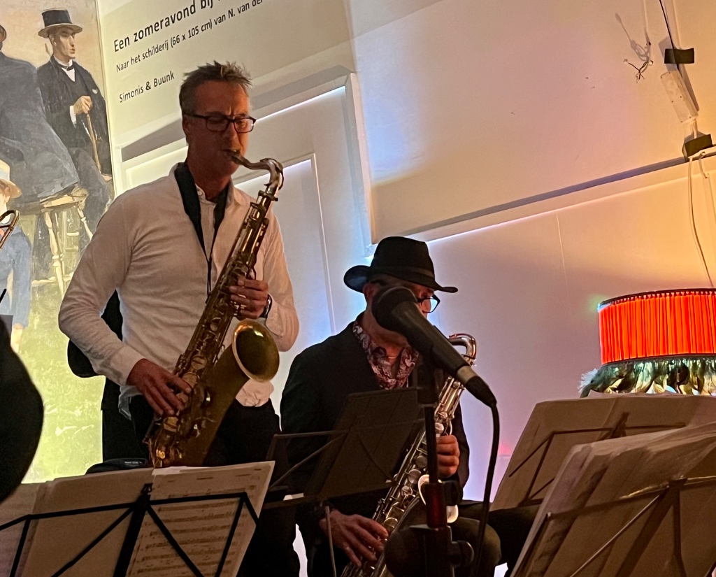 Saxofonist Jaap Winder live in actie